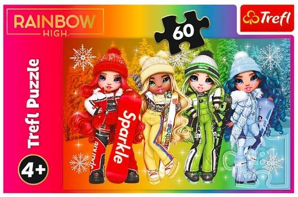 Puzzle 60 prvků Joyful Rainbow panenky vysoké