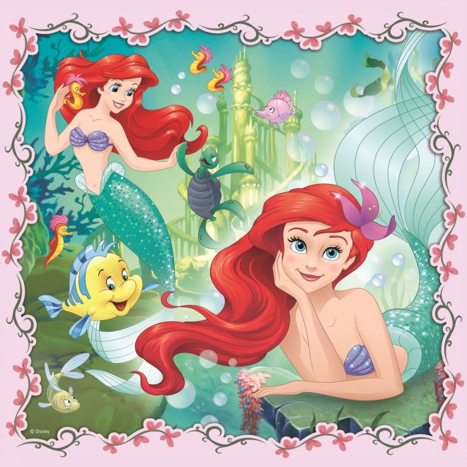 TREFL Puzzle Disney princezny s přáteli 3v1 (20,36,50 dílků)