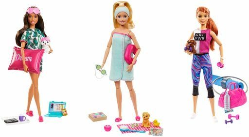 Barbie wellness panenka – Blonďatá se štěňátkem