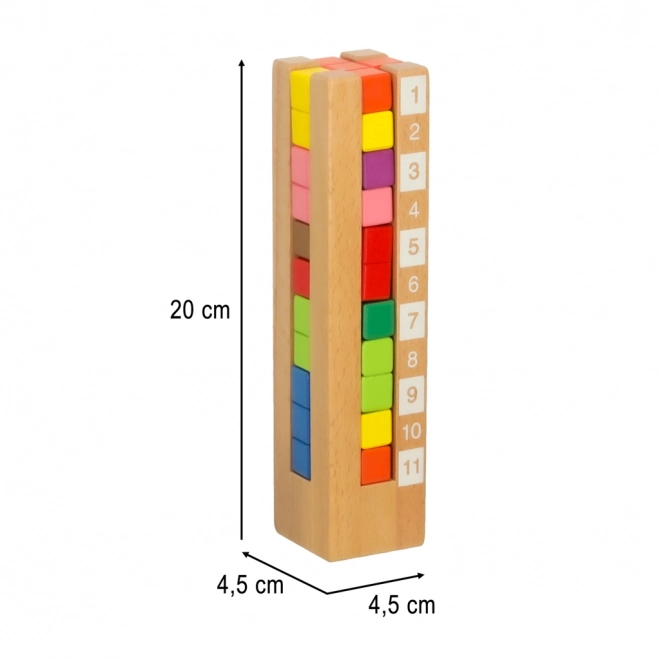 Barevné dřevěné vzdělávací kostky Montessori