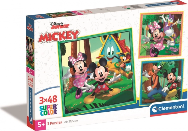 CLEMENTONI Puzzle Mickey a kamarádi 3x48 dílků