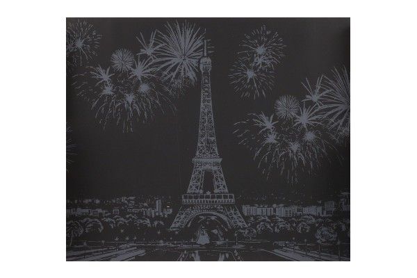 Škrabací obrázek barevný Eiffelova věž 75x52cm v tubě 6x54cm