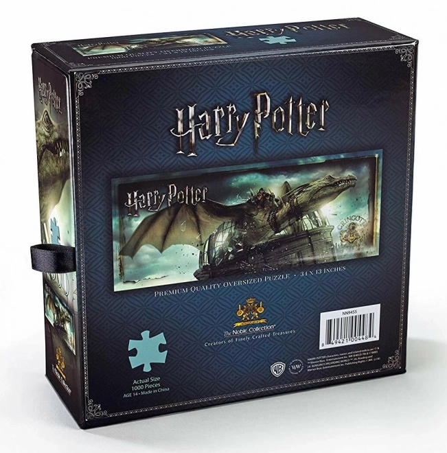 NOBLE PARTNERS Panoramatické puzzle Harry Potter: Útěk od Gringottových 1000 dílků