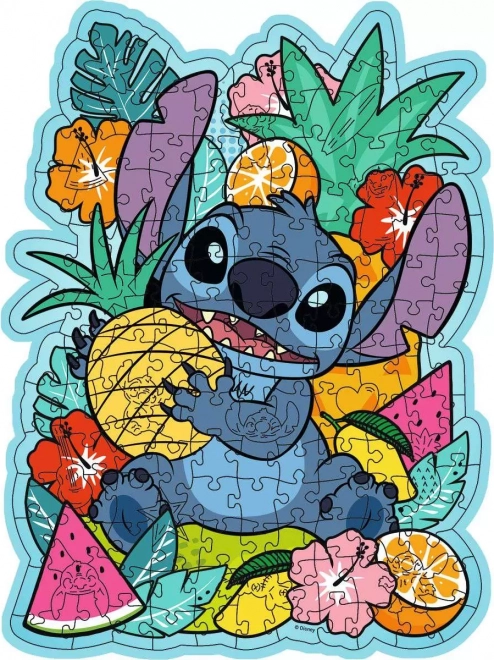 RAVENSBURGER Dřevěné obrysové puzzle Disney: Stitch 150 dílků