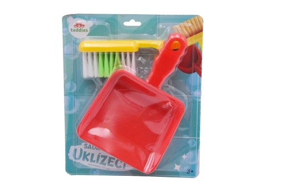 Uklízecí sada/uklízečka plast smetáček + lopatka na kartě 21x26x5cm