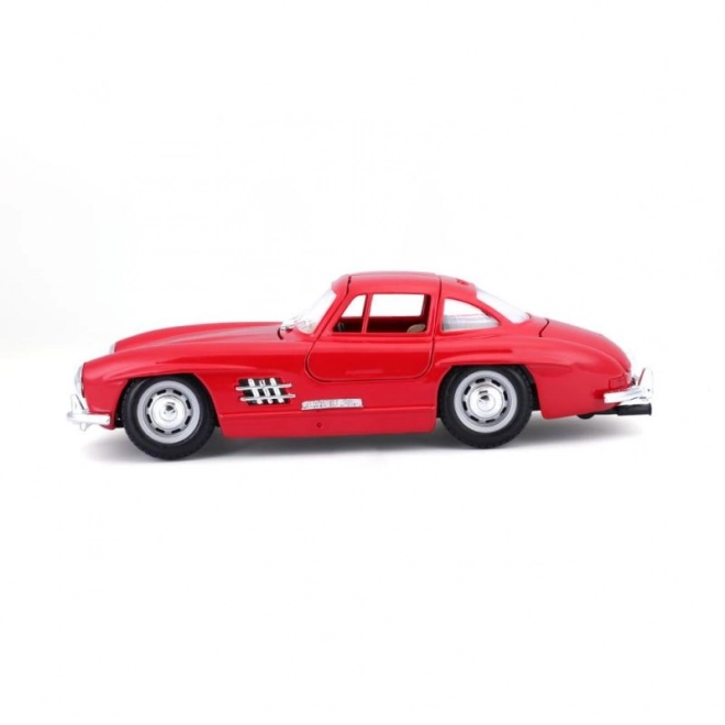 Mercedes Benz 300SL Červený Kovový Model 1:24