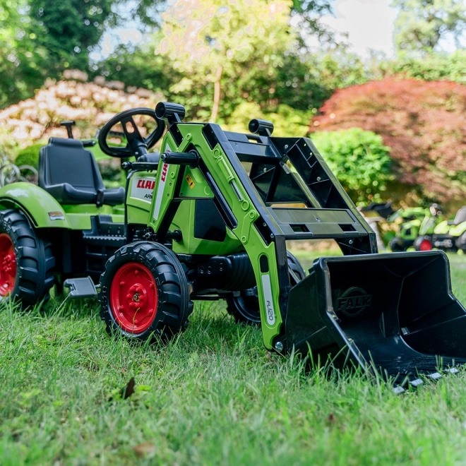 Traktor šlapací Class Atiom 430 zelený s přední i zadní lžící