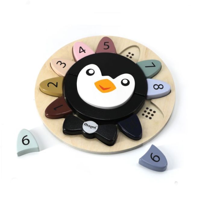 Počítání puzzle s tučňákem