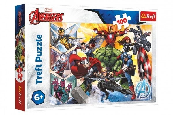 Puzzle Síla Avengers/Disney Marvel The Avengers 100 dílků 41x27,5cm v krabici 29x19x4cm