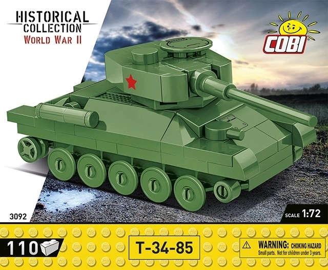 COBI 3092 II WW Tank T-34/85, 1:72, 110 k