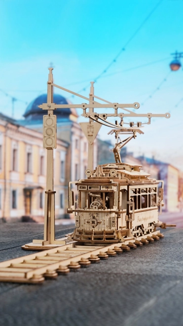 RoboTime 3D dřevěné mechanické puzzle Tramvaj