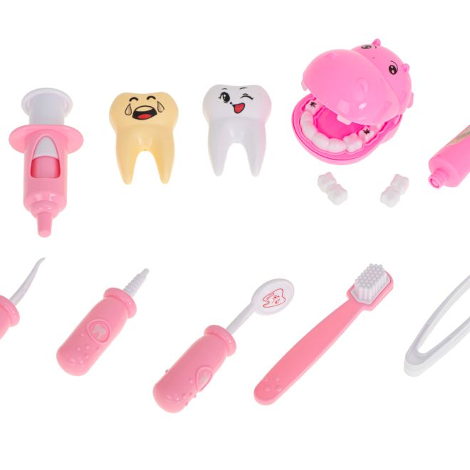 Souprava zubního lékaře - růžový hroch