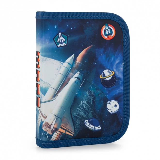 Školní penál Space s dvěma chlopněmi
