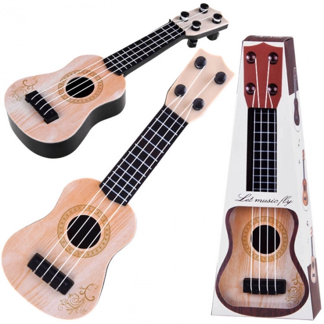 Mini ukulele pro děti 25 cm – krém