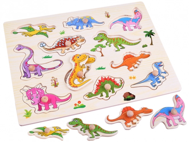 Dřevěné puzzle dinosauři