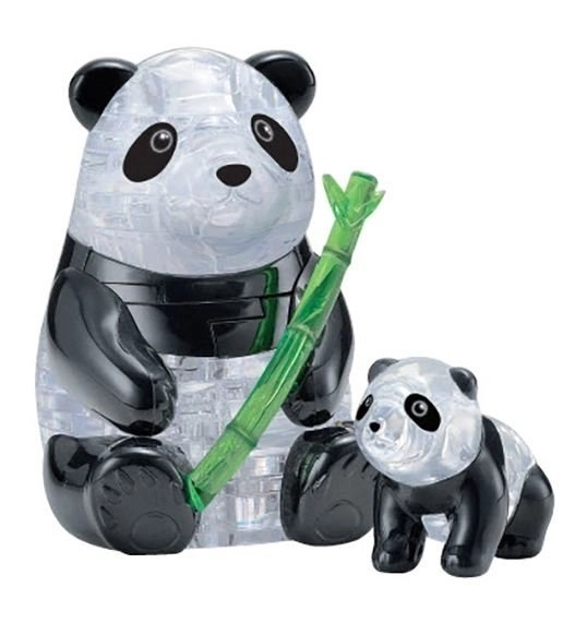 HCM KINZEL 3D Crystal puzzle Panda s mládětem 51 dílků