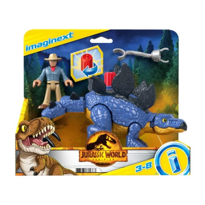 Sada figurek Jurassic World Imaginext Stegosaurus a Dr. Grant