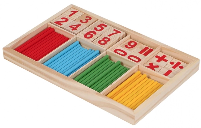 Montessori dřevěná vzdělávací hra s čísly