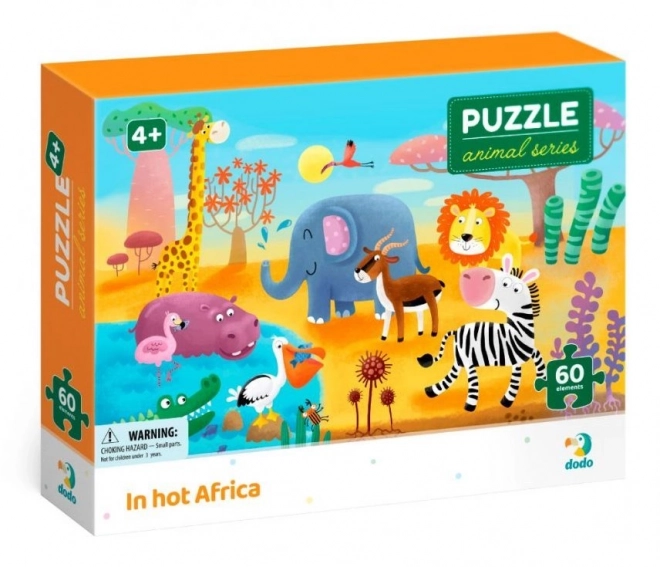 DODO Puzzle Zvířata: Vedro v Africe 60 dílků