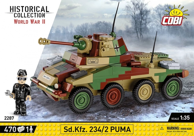 COBI 2287 II WW Sd. Kfz 234/2 Puma, 1:35, 470 k, 1 f