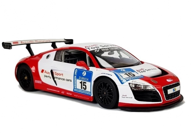 Auto R/C Audi R8 LMS Rastar 1:14 Bílé a červené