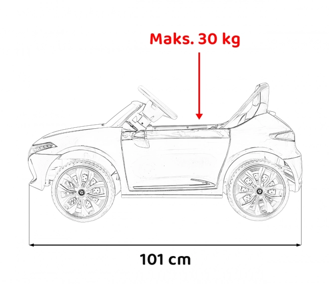 Mercedes Benz AMG EQA pro děti Černá + Dálkové ovládání + 5bodové bezpečnostní pásy + EVA + MP3 displej + LED dioda