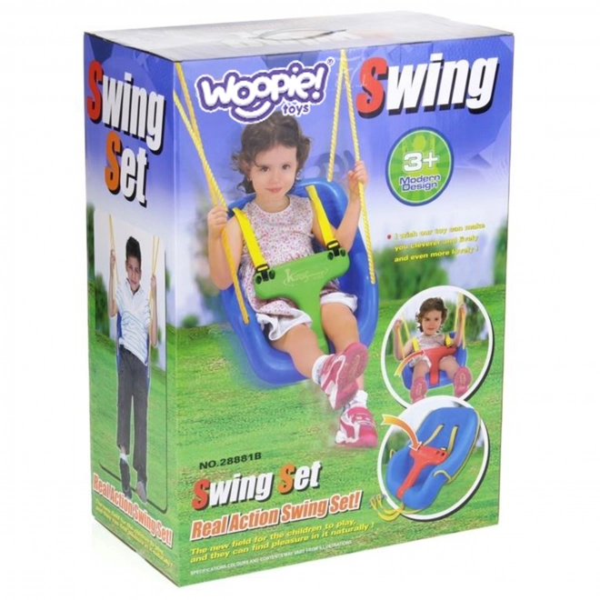 Dětská houpačka 2v1 s bezpečnostním pásem Woopie