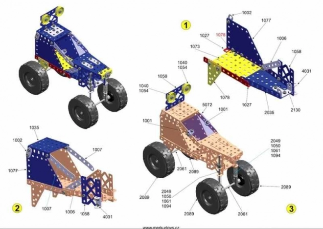 Merkur 1.1 Stavebnice vozidel - 240 dílů