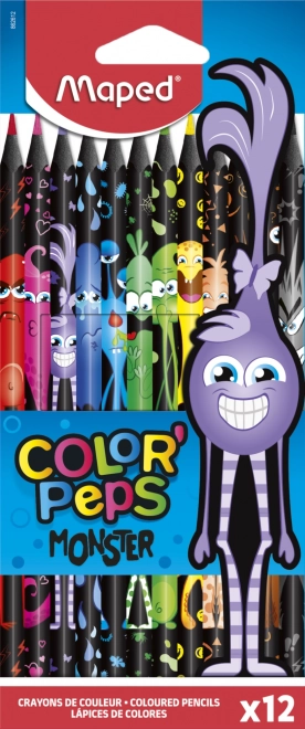 MAPED Pastelky trojboké Color'Peps Monster 12ks