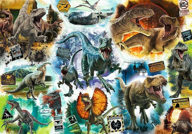 Puzzle 1000 prvků Na stopě dinosaurů Jurský park