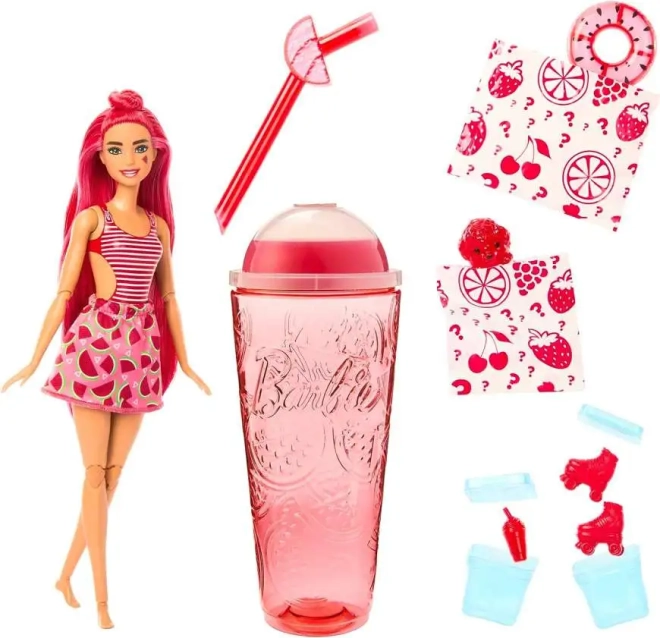 Lalka Barbie Pop Reveal Ovocný džus červený