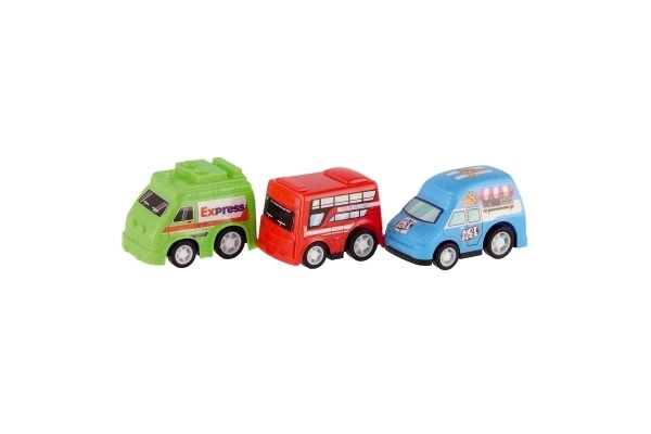 Sada auto mini 6ks plast 5cm na zpětné natažení v blistru