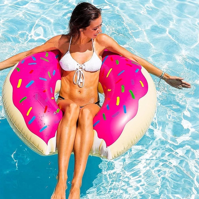 Nafukovací donut – 80 cm růžový