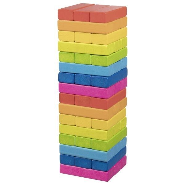 Věž z cihel - barevná rodinná hra
