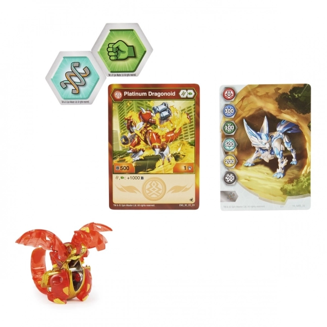 Bakugan Platinum Dragano idRed figurka