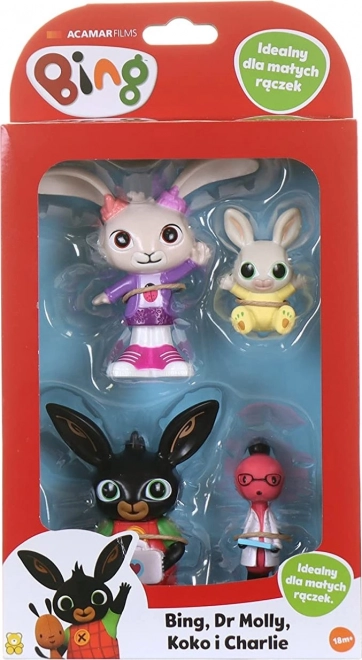 Sada figurek Bing: Bing, Doktorka Molly, Koko a Charlie
