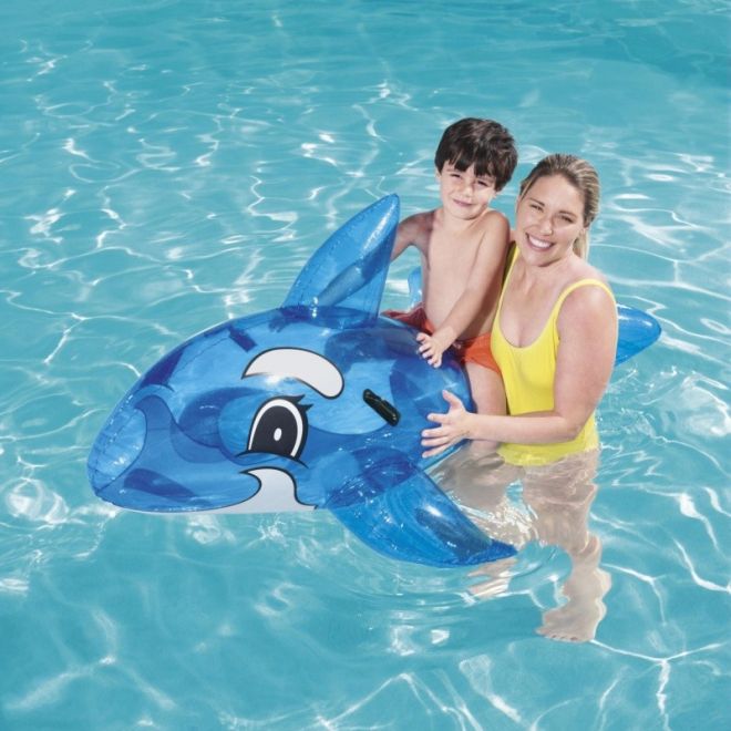 Plavající delfín s držadly Průhledný 1,57 m x 94 cm