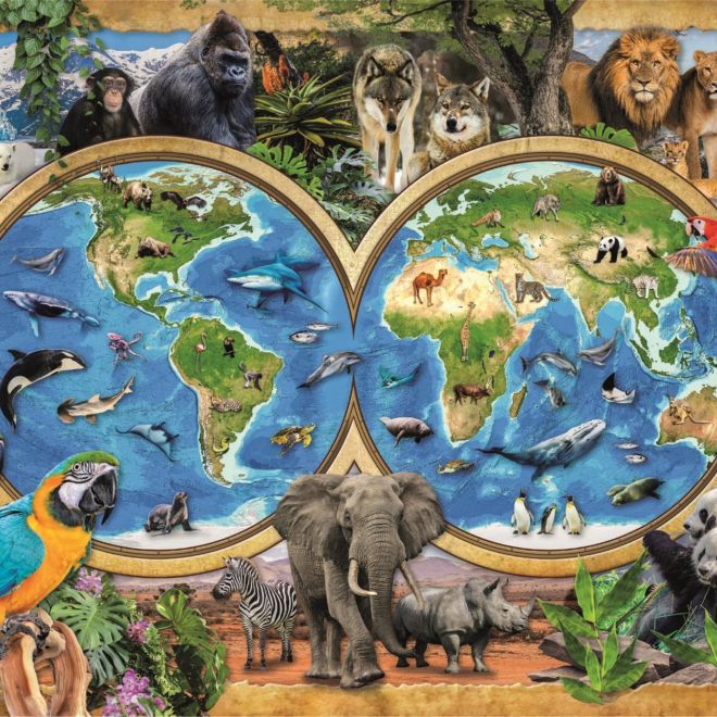 CLEMENTONI Puzzle Úžasný svět zvířat 300 dílků