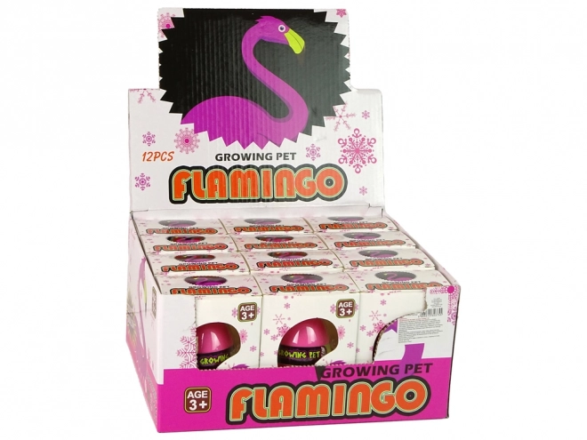 Rostoucí vejce Flamingo 6cm růžové