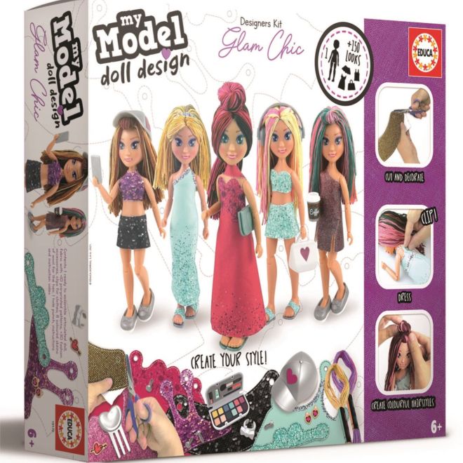 EDUCA Kreativní sada My Model Doll Design: Okouzlující a šik