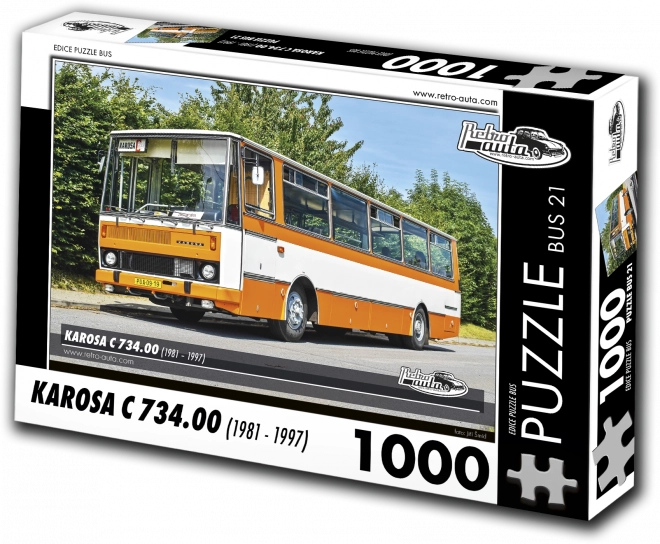 RETRO-AUTA Puzzle BUS č.21 KAROSA C 734.00 (1981 - 1997) 1000 dílků