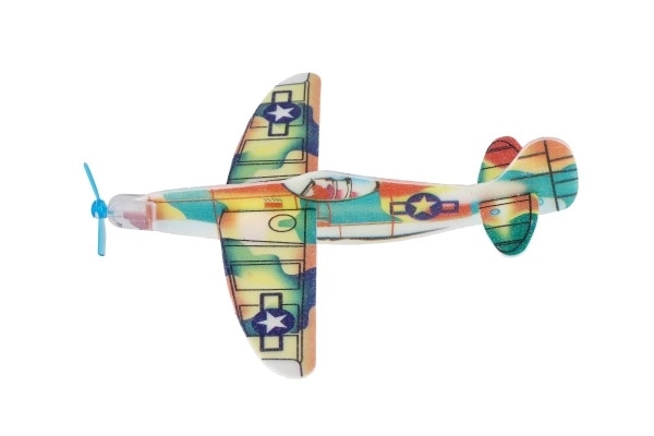 Pěnové házecí letadlo 18 cm mix