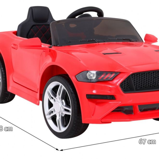 GT Sportovní auto na baterie pro děti Červené + dálkové ovládání + pomalý start + nosič zavazadel + MP3 LED