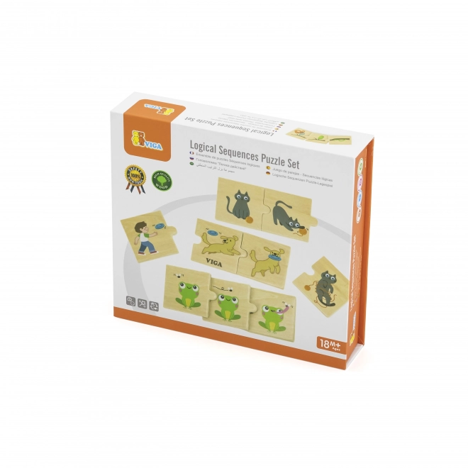 Viga dřevěná skládačka puzzle aktivity zvířat