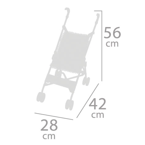 DeCuevas 90048 Skládací kočárek pro panenky golfové hole SWEET 2022 - 56 cm