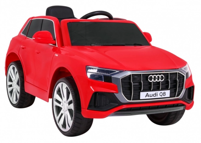 Audi Q8 Zvedák pro děti baterie Červená + Dálkové ovládání + EVA + Pomalý start + MP3 USB + LED dioda