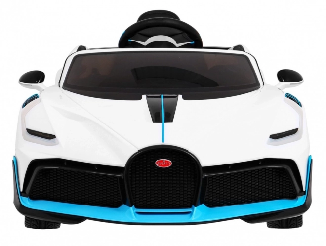 Bugatti Divo Dětské autíčko na baterie bílé + dálkové ovládání + EVA + pomalý start + LED MP3