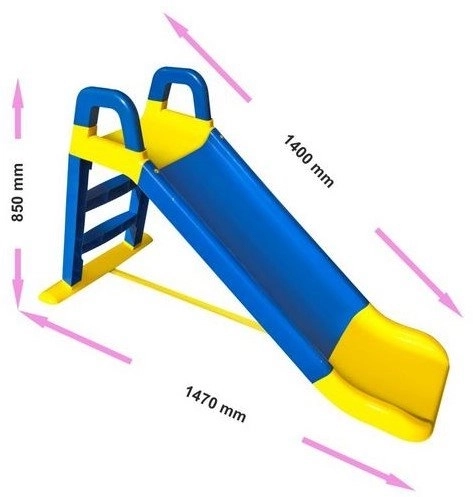 DOLONI Skluzavka 140 cm – Modro-žlutá