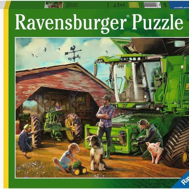 RAVENSBURGER Puzzle John Deer: Tehdy a nyní 1000 dílků