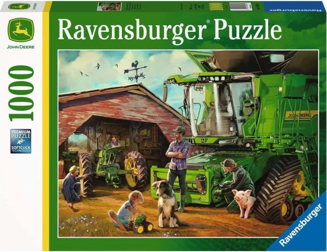 Puzzle John Deere Tehdy a Nyní 1000 dílků